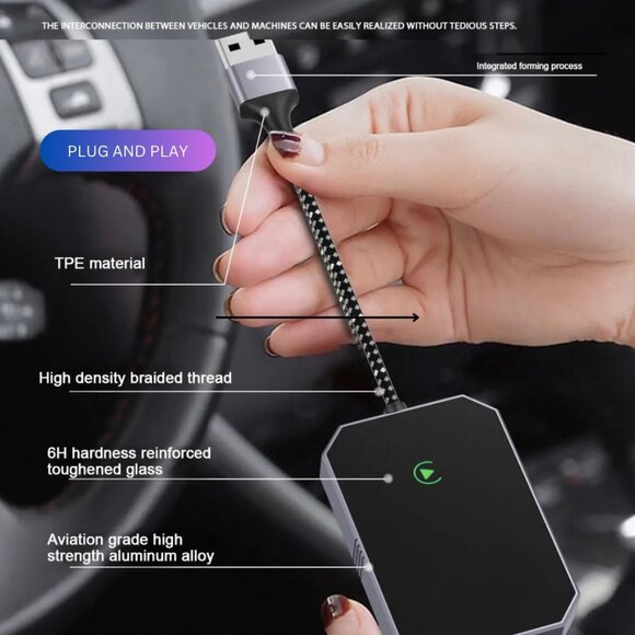Wireless Carplay Adapter for Apple iPhone Plug and Play - Picture 2 of 11